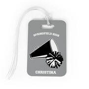 Cheerleading Bag/Luggage Tag - Personalized Cheer Team Pom Pom & Megaphone