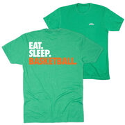 Basketball Short Sleeve T-Shirt - Eat. Sleep. Basketball. (Back Design)