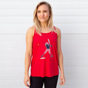 Softball Flowy Racerback Tank Top - Softball Star