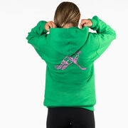 Hockey Hooded Sweatshirt - Neon Hockey Girl (Back Design)