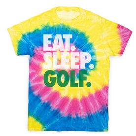 Golf Short Sleeve T-Shirt - Eat. Sleep. Golf Tie Dye