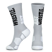 Wrestling Woven Mid-Calf Socks - Just Wrestle (Gray)