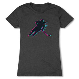 Hockey Women's Everyday Tee - Hockey Girl Glitch