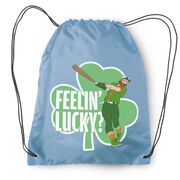 Baseball Drawstring Backpack - Feelin' Lucky Baseball