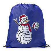 Volleyball Drawstring Backpack - Serving Holiday Cheer