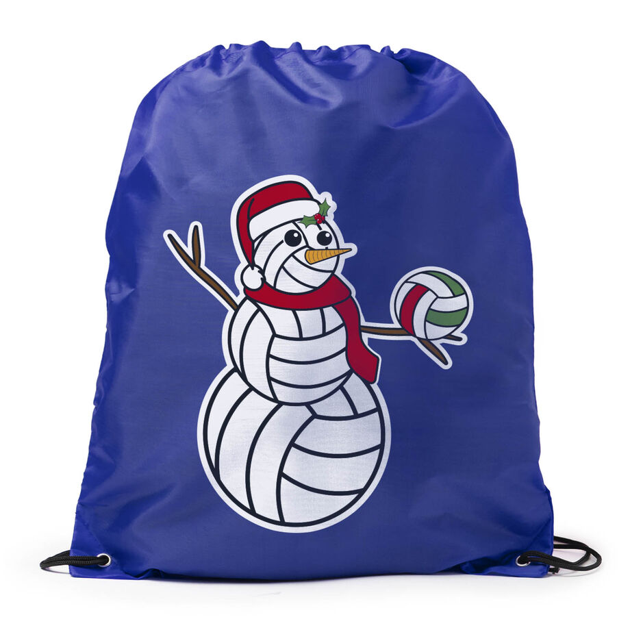 Volleyball Drawstring Backpack - Serving Holiday Cheer