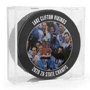 Personalized Hockey Puck - Your Team Photo with Text