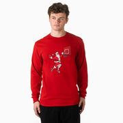 Basketball Tshirt Long Sleeve - Slam Dunk Santa