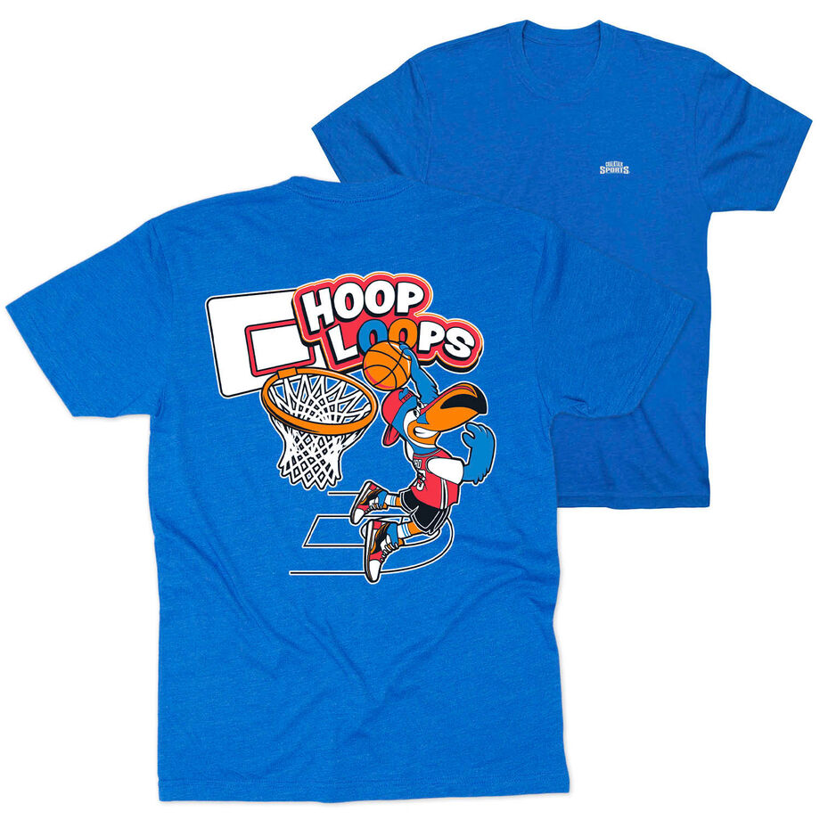 Basketball Short Sleeve T-Shirt - Hoop Loops (Back Design)