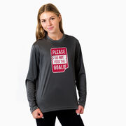 Hockey Long Sleeve Performance Tee - Don't Feed The Goalie