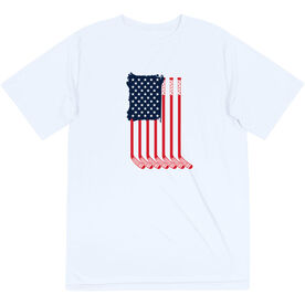 Hockey Short Sleeve Performance Tee - American Flag