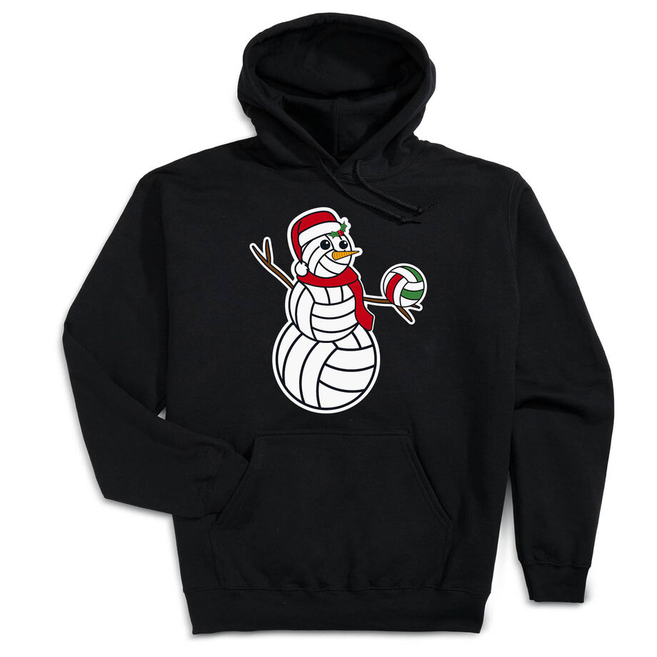 Volleyball Hooded Sweatshirt - Serving Holiday Cheer