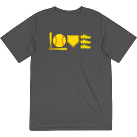 Softball Short Sleeve Performance Tee - Love To Play