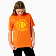 Softball Short Sleeve Performance Tee - I'd Rather Be Playing Softball Distressed