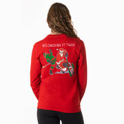 Hockey Tshirt Long Sleeve - He's Checking It Twice (Back Design) 