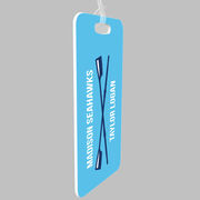 Crew Bag/Luggage Tag - Personalized Text with Crossed Oars