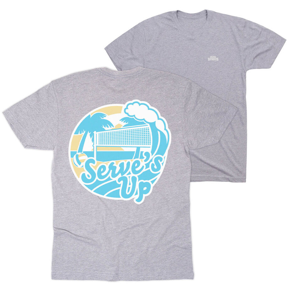 Volleyball Short Sleeve T-Shirt - Serve's Up (Back Design)