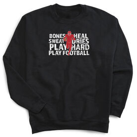 Football Crewneck Sweatshirt - Bones Saying