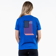 Hockey Short Sleeve T-Shirt - American Flag (Back Design)