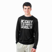 Hockey Long Sleeve Performance Tee - Hockey Is My Favorite Season