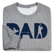 Baseball Crewneck Sweatshirt - Baseball Dad Silhouette