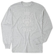 Skiing Tshirt Long Sleeve - Yeti To Ski [Adult X-Large/Gray] - SS