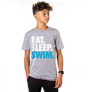 Swimming T-Shirt Short Sleeve Eat. Sleep. Swim.