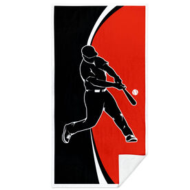 Baseball Premium Beach Towel - Batter Up Red