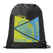 Tennis Drawstring Backpack - Let's Raise A Racket