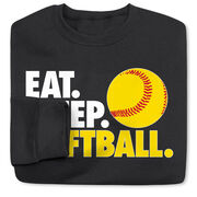 Softball Crewneck Sweatshirt - Eat Sleep Softball