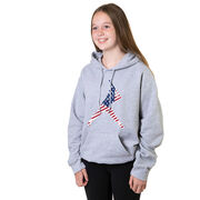 Softball Hooded Sweatshirt - Softball Stars and Stripes Player