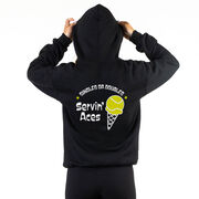 Tennis Hooded Sweatshirt - Servin' Aces (Back Design)