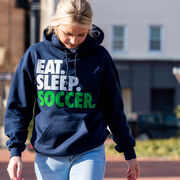 Soccer Hooded Sweatshirt - Eat. Sleep. Soccer.