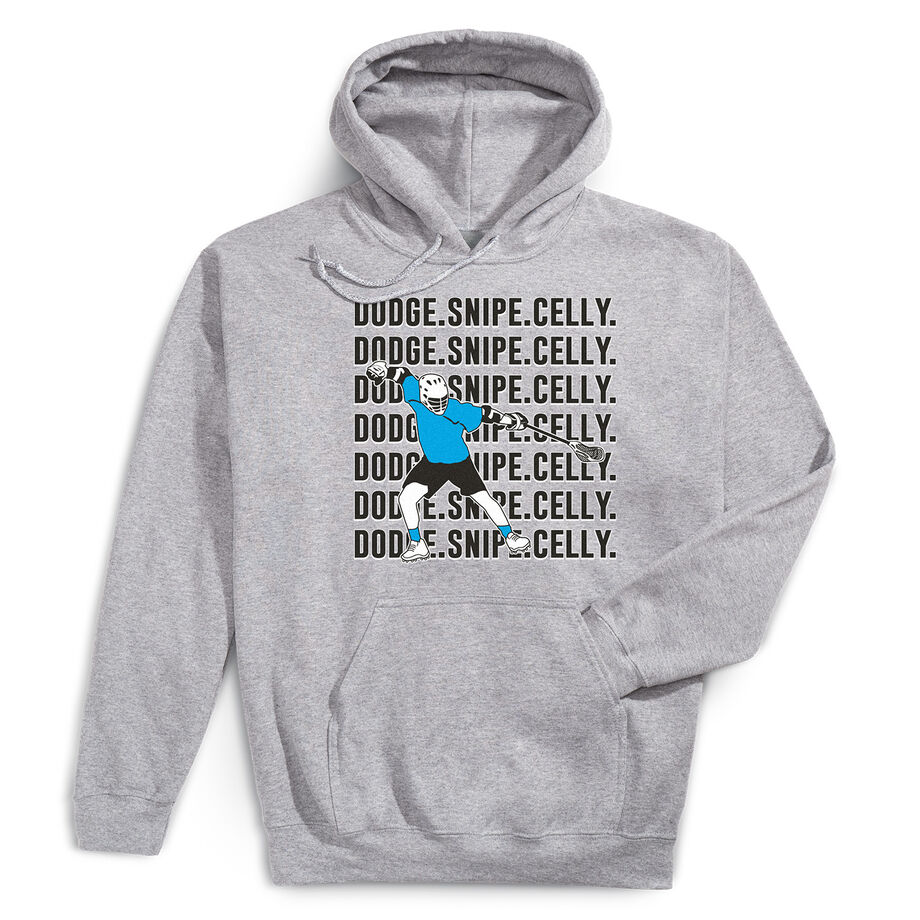 Guys Lacrosse Hooded Sweatshirt - Dodge Snipe Celly - Personalization Image