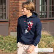 Guys Lacrosse Hooded Sweatshirt - Santa Laxer