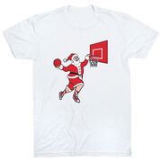 Basketball T-Shirt Short Sleeve - Slam Dunk Santa