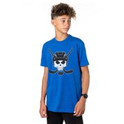 Hockey Short Sleeve Tee - Hockey Helmet Skull