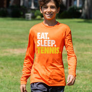 Tennis Long Sleeve Performance Tee - Eat. Sleep. Tennis.