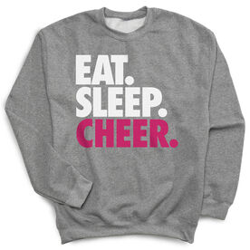 Cheerleading Crewneck Sweatshirt - Eat Sleep Cheer