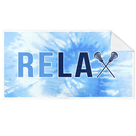 Girls Lacrosse Premium Beach Towel - Relax