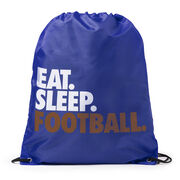 Football Drawstring Backpack Eat. Sleep. Football.