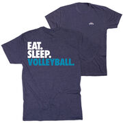 Volleyball Short Sleeve T-Shirt - Eat. Sleep. Volleyball. (Back Design)