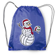Volleyball Drawstring Backpack - Serving Holiday Cheer