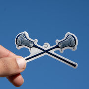 Guys Lacrosse Sticker - Crossed Sticks