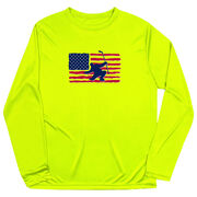 Hockey Long Sleeve Performance Tee - Hockey Land That We Love