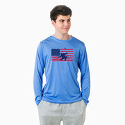 Hockey Long Sleeve Performance Tee - Hockey Land That We Love