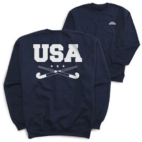 Field Hockey Crewneck Sweatshirt - USA Field Hockey (Back Design)