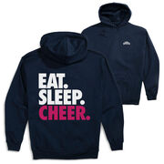 Cheerleading Hooded Sweatshirt - Eat Sleep Cheer (Back Design)