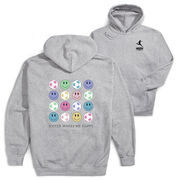 Soccer Hooded Sweatshirt - Soccer Makes Me Happy (Back Design)