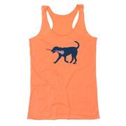 Girls Lacrosse Women's Everyday Tank Top - LuLa The Lax Dog Blue